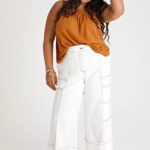 Anthro Maeve Joss Contrast Stitch Trousers 8